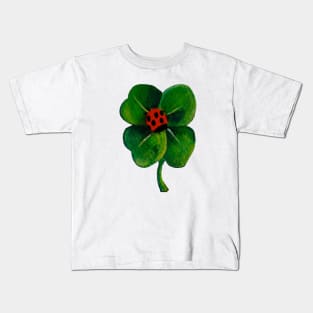 Clover leaf and Ladybug Kids T-Shirt